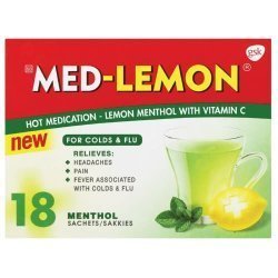 Med-Lemon Hot Medication Lemon Menthol With Vitamin C 18 Sachets