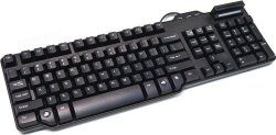 Synchrotech PCM-CR-SCK39SS-B Wired Keyboard - USB - Smart Card Reader - 104 Keys - Black Renewed