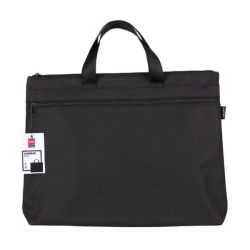 - Handbag With Handle Metal Zip Polyester A4 Black X 30 Pack