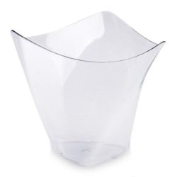 GIZMO - Clear Curved Triangle Large Bowl - Set Of 4