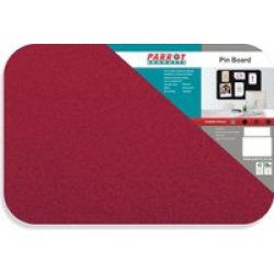 Adhesive Pin Board No Frame - 900 600MM - Red