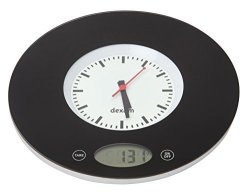 Dexam Electronic digital Kitchen Clock And Scales In Black