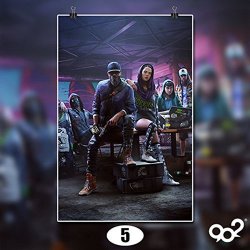 Elegant Video Game Watch Dogs 2 Marcus Holloway Wall Scroll Canvas Poster Cosplay Length 23.6" Width 15.7" With Frames Pic 5