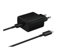 25W Fast Charging Wall Charger & Type C To Type C Cable - Black