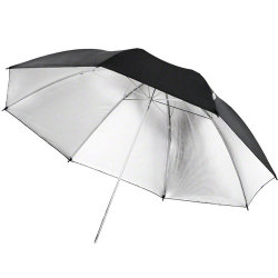 83cm Studio Flash Reflector Umbrella - Black Silver