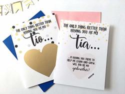 Spanish Will You Be My GodmOther And Godfather Scratch Off Card Set Of 2