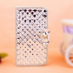 EVTECH Tm Full Rhinestones Series Luxury Crystal Diamond Bling Leather Wallet Cover Case For LG Google Nexus 5 D820 D821