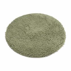 Mayshine Round Bath Mat Non-slip Chenille 3 Feet Shaggy Bathroom Rugs Extra Soft And Absorbent Perfect Plush Carpet For Living Room Bedroom Machine Wash dry-sage Green