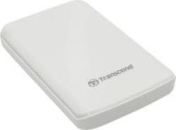 Transcend StoreJet 25D3 2.5" 1TB USB 3.0 External Hard Drive in White