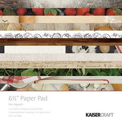 Kaisercraft PP1000 N a Paper Pad 6.5"X6.5" 40 PKG-BON Appetit