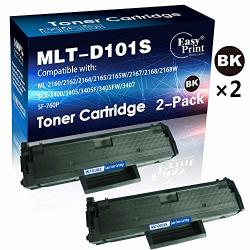 2-PACK Black Compatible MLT-D101S D101S Toner Cartridge 101S Used For Samsung ML-2160 ML-2165 ML-2165W SCX-3400 SCX-3400F 3400FW SCX-3405 SCX-3405F 3405FW SF-760P Printer Sold By