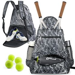 ACOSEN Tennis Bag Tennis Backpack - Large Tennis Bags for Women and Men to Hold Tennis Racketpickleball Paddles Badminton Racquet Squash Racquetballs