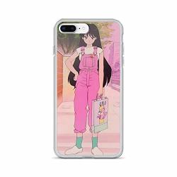 Teemt Compatible With Iphone 7 PLUS 8 Plus Case Sailor Moon Rei Pink Outfit Fantasy Anime Fan Pure Clear Phone Cases Cover