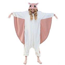 Newcosplay Flying Squirrel Costume Sleepsuit Adult Pajamas L Flying Squirrel