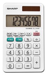 Sharp Calculators EL-244WB Business Calculator White 2.125 5 Pack