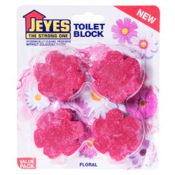 Toilet Block Floral 4 Pack