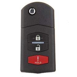 KeylessOption Keyless Entry Remote Control Fob Flip Key Shell Case Button Replacement For SKE12501