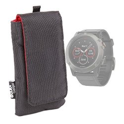 Black Cushioned Water Resistant Case With Belt Loop For The Garmin Fenix 5X - By Duragadget