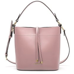 Ecosusi Bucket Bag Women Top Handle Handbags Satchel Purse Tote Bag Shoulder Bag Pink