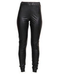 Famous Pami Synthetic Leather Pants Black