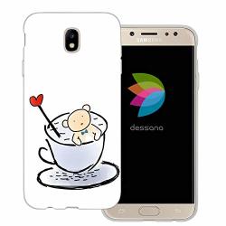 Dessana Teddy Bears Transparent Protective Case Phone Cover For Samsung Galaxy J5 2017 Bear In Cup