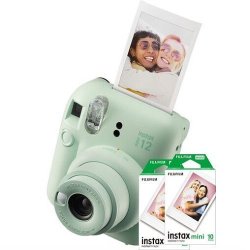 Fujifilm Instax Cam MINI 12 Mint Green Combo 1