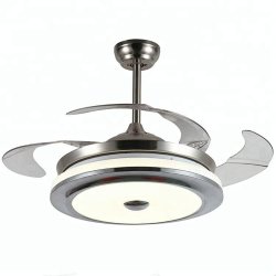 Remote Control Folding Blades Ceiling Fan With Lamp