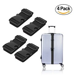 Shanghai LG IMP&EXP CO.,LTD Luggage Straps - Travel Accessories Tsa Approved Luggage Straps Suitcase Belts In 6 Colors Sold In 1 2 4 Set By Swisselite