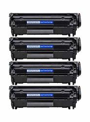 Wompy Ink Supply Compatible Toner Cartridge Replacement For Hp 12A Q2612A Black 4 Pack
