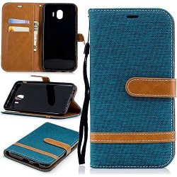 Dpowro Samsung Galaxy J4 2018 Eurasian Version Case Samsung Galaxy J4 2018 Eurasian Version Leather Wallet Case Book Design With Flip Cover And Stand