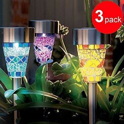 glass mosaic solar lights