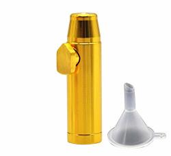 Gold Sniffer Snorter Straw aiyuyu Aluminum Straw Metal Tube Snuff Straw Vacuum Style Sniffer Straw-Sniffer Tube 