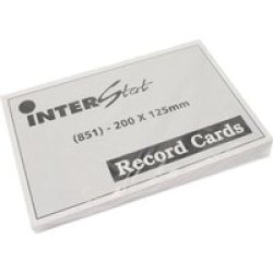 Nexx Record Cards 125 X 200MM 100 Pack - 0.5MM Width Lines