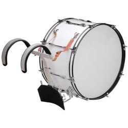 24" Marching Bass Drum With Carrier & Mallet