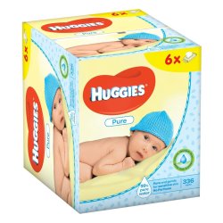 Huggies - Pure Baby Wipes 6X56S