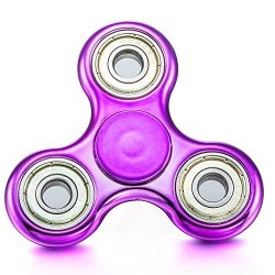 Fidget Dice Hand Fidget Toy Spinners Stress Reducer Perfect For Add Adhd Anxiety Bright Purple