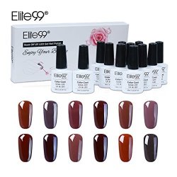 ELITE99 Gel Nail Polish Set Soak Off Uv LED Nail Art Manicure Kit C026 + 50PCS Gel Remover Wraps