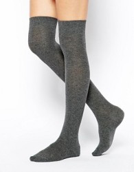 Over The Knee Socks - Grey One Size Fits Most