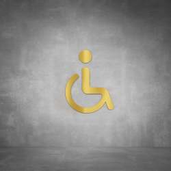Wheelchair Sign D08 - Polished Brass