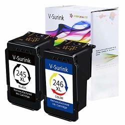 V-surink Remanufactured Ink Cartridge Replacement For Canon PG245XL CL246XL Compatible With Pixma MX492 TR4520 TS3120 MG2420 MG2522 MX490 MG2920 MG2922 MG2520 IP2820 Printer 1