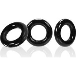 Willy Rings Black Pack Of 3