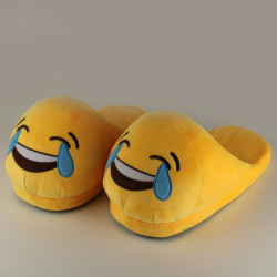 Funny Mens Plush Slippers - 4 8.5