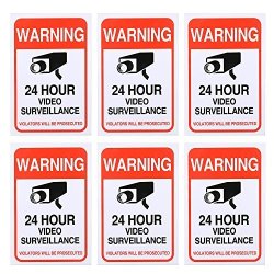 Annke Home Security Sign And Business Camera & Video Surveillance Sticker For Indoor Outdoor Use Long Lasting Weatherproof Window & Door Warning Alert 24