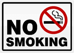 No Smoking Sign Rigid Plastic