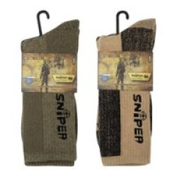 Sniper Africa Hiking Socks Combo Khaki