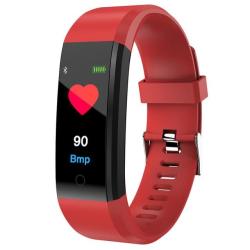 ID115 Plus Smart Bracelet Fitness Heart Rate Monitor Blood Pressure Pedometer Health Running Sports Smartwatch For Ios Android Red