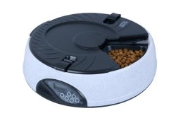 6 Meal Round Automatic Pet Feeder. Stock Item. Shipping