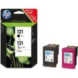 HP 121 Combo-Pack Black Tri-Colour Ink Cartridge