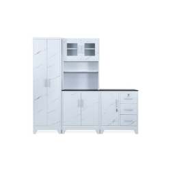 Marble Finish Steel Kitchen Unit