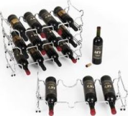 Lks Inc Lk& 39 S Stackable Wine Rack 4 Bottle Rack Chrome